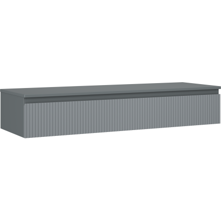 Mexen Rivel Badezimmerschrank 140 cm mit Arbeitsplatte, 1 Schublade, gerillt, graphit matt - 91A20-14023-1-BFC66