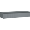 Mexen Rivel 140 cm Waschbeckenschrank mit Arbeitsplatte, 1 Schublade, geriffelt, Graphit matt - 91A20-14023-1-BFC66