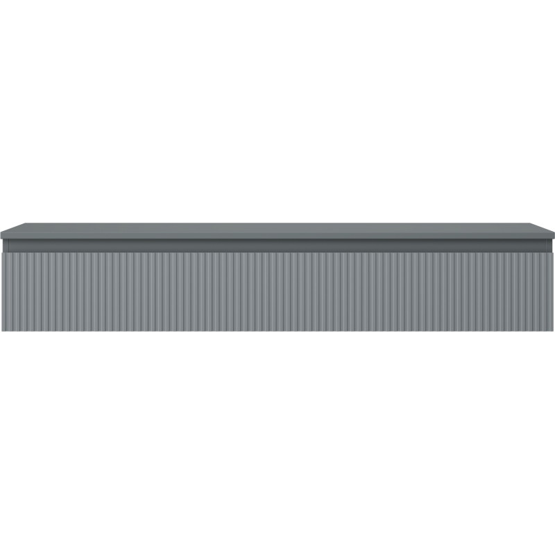 Mexen Rivel 140 cm Waschbeckenschrank mit Arbeitsplatte, 1 Schublade, geriffelt, Graphit matt - 91A20-14023-1-BFC66