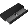 Mexen Rivel Badezimmerunterschrank 140 cm mit Platte, 1 Schublade, geriffelt, schwarz matt - 91A20-14023-1-BFC71