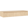 Mexen Rivel Badezimmerschrank für Waschtisch 140 cm mit Arbeitsplatte, 1 Schublade, geriffelt, Eiche - 91A20-14023-1-BFC81