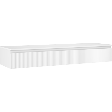 Mexen Rivel Badezimmerschrank 160 cm mit Platte, 1 Schublade, geriffelt, weiß matt - 91A20-16023-1-BFC01