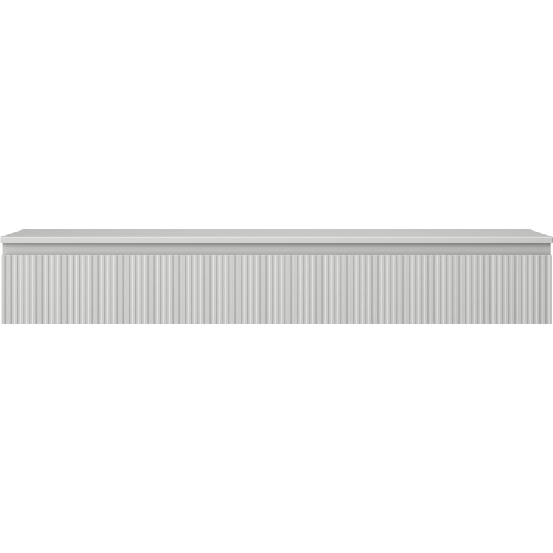 Mexen Rivel 160 cm Unterschrank mit Arbeitsplatte, 1 Schublade, geriffelt, grau matt - 91A20-16023-1-BFC62