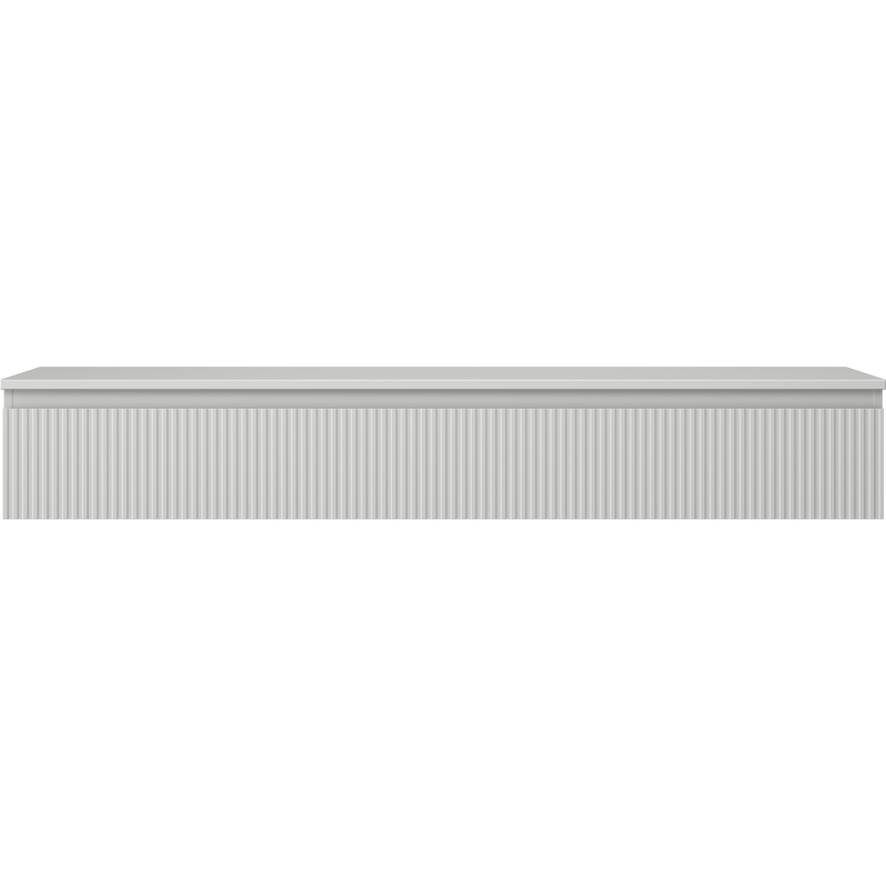 Mexen Rivel Badezimmerunterschrank 160 cm mit Platte, 1 Schublade, gerillt, grau matt - 91A20-16023-1-BFC62