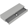 Mexen Rivel Badezimmerunterschrank 160 cm mit Platte, 1 Schublade, gerillt, grau matt - 91A20-16023-1-BFC62