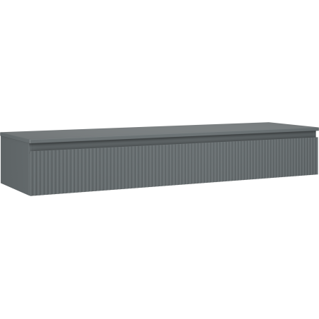 Mexen Rivel Waschtischunterschrank 160 cm mit Arbeitsplatte, 1 Schublade, geriffelt, Graphit Matt - 91A20-16023-1-BFC66