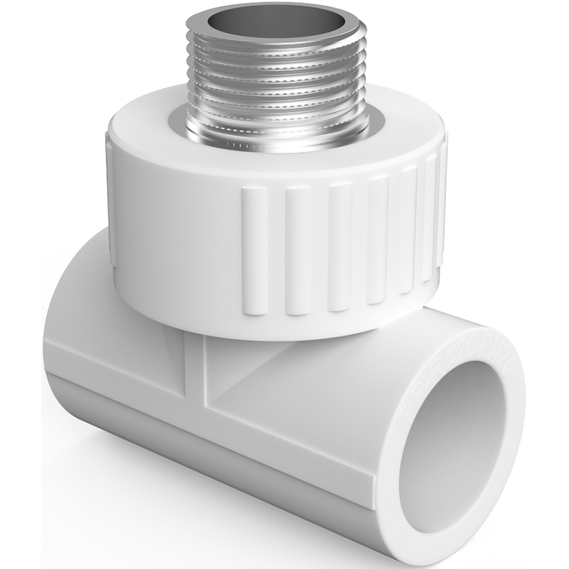 Mexen PPR geschweißtes T-Stück für Rohre 50 x 6/4 AG x 50 - W97333-5064M20-00