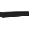 Mexen Rivel Badezimmerschrank unter dem Waschbecken 160 cm mit Arbeitsplatte, 1 Schublade, geriffelt, schwarz matt