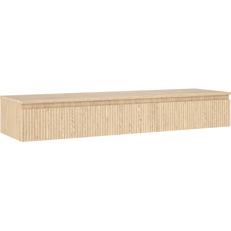 Mexen Rivel Badezimmer-Unterschrank 160 cm mit Arbeitsplatte, 1 Schublade, gerillt, Eiche - 91A20-16023-1-BFC81