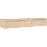 Mexen Rivel Badezimmer-Unterschrank 160 cm mit Arbeitsplatte, 1 Schublade, gerillt, Eiche - 91A20-16023-1-BFC81