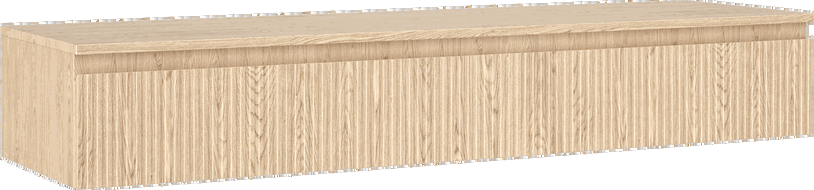 Mexen Rivel Badezimmer-Unterschrank 160 cm mit Arbeitsplatte, 1 Schublade, gerillt, Eiche - 91A20-16023-1-BFC81