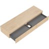 Mexen Rivel Badezimmer-Unterschrank 160 cm mit Arbeitsplatte, 1 Schublade, gerillt, Eiche - 91A20-16023-1-BFC81
