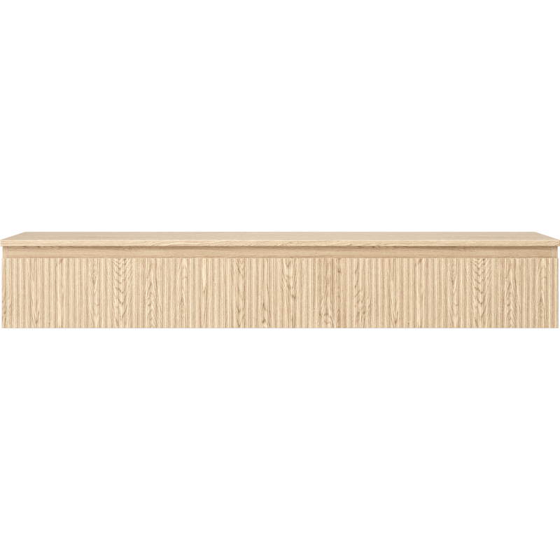 Mexen Rivel Badezimmer-Unterschrank 160 cm mit Arbeitsplatte, 1 Schublade, gerillt, Eiche - 91A20-16023-1-BFC81