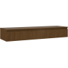 Mexen Rivel Badezimmerschrank unter Waschbecken 160 cm mit Arbeitsplatte, 1 Schublade, gerillt, Nussbaum - 91A20-16023-1-BFC86