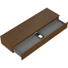 Mexen Rivel Badezimmerschrank unter Waschbecken 160 cm mit Arbeitsplatte, 1 Schublade, gerillt, Nussbaum - 91A20-16023-1-BFC86
