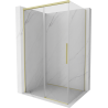 Mexen Rox Schiebeduschkabine 95 x 70 cm, transparent, gebürstetes Gold - 8C2-095-070-55-00