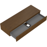 Mexen Rivel Badezimmer-Unterschrank 140 cm mit Arbeitsplatte, 1 Schublade, gerillt, Walnuss - 91A20-14023-1-BFC86