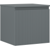 Mexen Rivel Badezimmerschrank unter dem Waschbecken 50 cm mit Arbeitsplatte, 1 Schublade, geriffelt, Graphit matt
