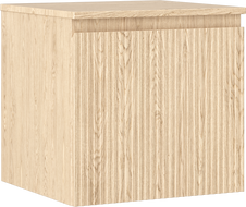 Mexen Rivel Badezimmer-Unterschrank 50 cm mit Arbeitsplatte, 1 Schublade, geriffelt, Eiche - 91A20-05047-1-BFC81