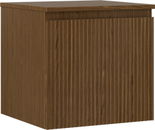 Mexen Rivel Badezimmerunterschrank 50 cm mit Oberfläche, 1 Schublade, geriffelt, Nussbaum - 91A20-05047-1-BFC86