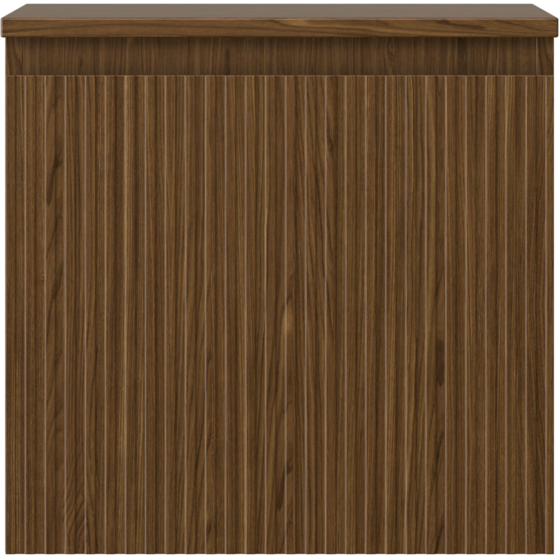 Mexen Rivel Badezimmerunterschrank 50 cm mit Oberfläche, 1 Schublade, geriffelt, Nussbaum - 91A20-05047-1-BFC86