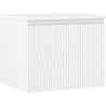 Mexen Rivel Badezimmerschrank für Waschbecken 60 cm mit Platte, 1 Schublade, geriffelt, weiß matt - 91A20-06047-1-BFC01