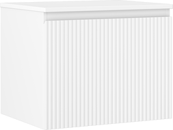 Mexen Rivel Badezimmerschrank für Waschbecken 60 cm mit Arbeitsplatte, 1 Schublade, geriffelt, weiß matt - 91A20-06047-1-BFC01