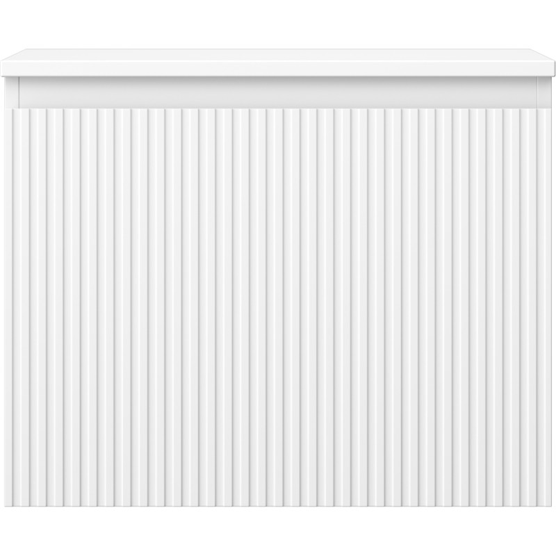 Mexen Rivel Badezimmerschrank für Waschbecken 60 cm mit Platte, 1 Schublade, geriffelt, weiß matt - 91A20-06047-1-BFC01