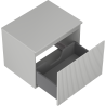 Mexen Rivel 60 cm Badezimmerunterschrank mit Arbeitsplatte, 1 Schublade, geriffelt, grau matt - 91A20-06047-1-BFC62