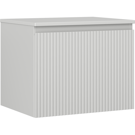 Mexen Rivel 60 cm Badezimmerunterschrank mit Arbeitsplatte, 1 Schublade, geriffelt, grau matt - 91A20-06047-1-BFC62