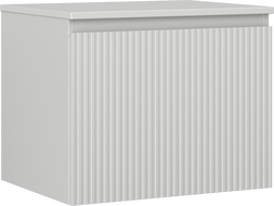 Mexen Rivel 60 cm Badezimmerunterschrank mit Arbeitsplatte, 1 Schublade, geriffelt, grau matt - 91A20-06047-1-BFC62