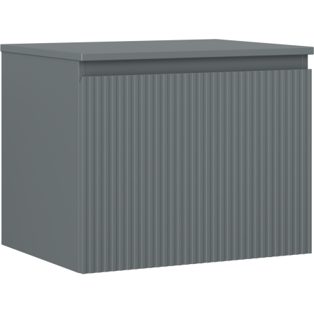 Mexen Rivel Badezimmer-Unterschrank 60 cm mit Arbeitsplatte, 1 Schublade, geriffelt, Grafit matt - 91A20-06047-1-BFC66