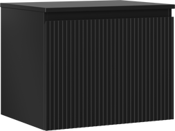 Mexen Rivel Waschtischunterschrank 60 cm mit Arbeitsplatte, 1 Schublade, geriffelt, mattschwarz - 91A20-06047-1-BFC71