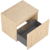 Mexen Rivel Badezimmerunterschrank 60 cm mit Arbeitsplatte, 1 Schublade, geriffelt, Eiche - 91A20-06047-1-BFC81