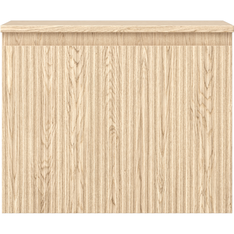 Mexen Rivel Badezimmerunterschrank 60 cm mit Arbeitsplatte, 1 Schublade, geriffelt, Eiche - 91A20-06047-1-BFC81