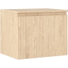 Mexen Rivel Badezimmerunterschrank 60 cm mit Arbeitsplatte, 1 Schublade, geriffelt, Eiche - 91A20-06047-1-BFC81