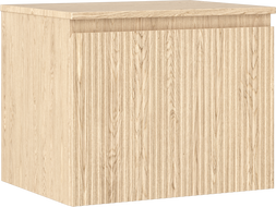 Mexen Rivel Badezimmerunterschrank 60 cm mit Arbeitsplatte, 1 Schublade, geriffelt, Eiche - 91A20-06047-1-BFC81