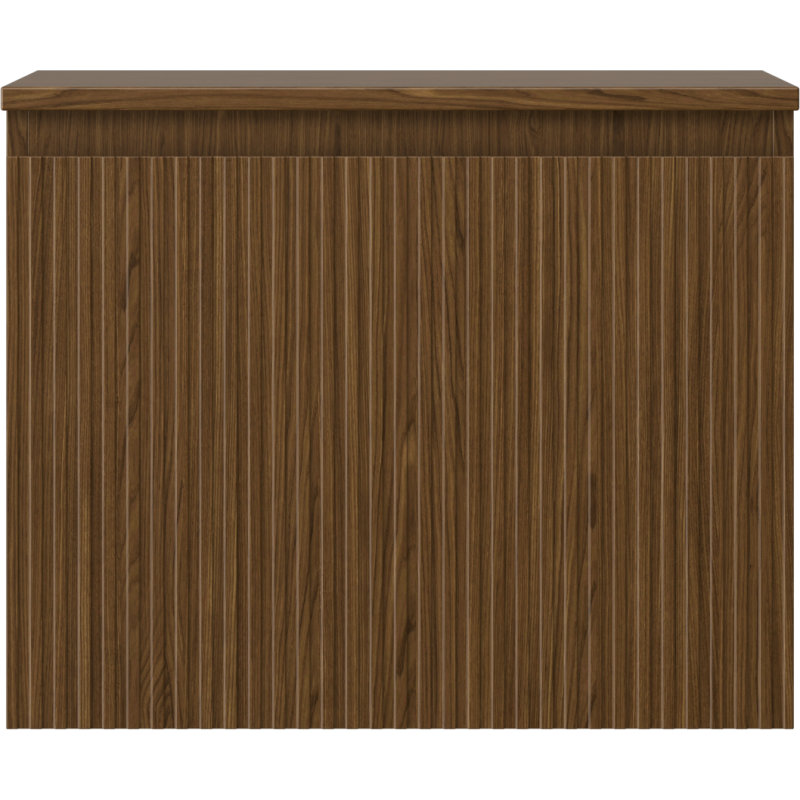 Mexen Rivel Badezimmer-Unterschrank 60 cm mit Arbeitsplatte, 1 Schublade, geriffelt, Nussbaum - 91A20-06047-1-BFC86