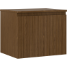 Mexen Rivel Badezimmer-Unterschrank 60 cm mit Arbeitsplatte, 1 Schublade, geriffelt, Nussbaum - 91A20-06047-1-BFC86