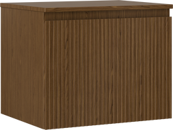 Mexen Rivel Badezimmer-Unterschrank 60 cm mit Arbeitsplatte, 1 Schublade, geriffelt, Nussbaum - 91A20-06047-1-BFC86