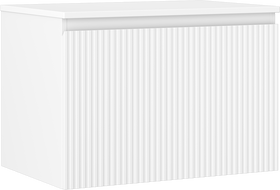Mexen Rivel Badezimmerschrank 70 cm mit Arbeitsplatte, 1 Schublade, geriffelt, weiß matt - 91A20-07047-1-BFC01