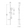 Mexen DS75 schwarzes Duschstangenset - 785754583-70