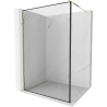 Mexen Kioto Duschwand Walk-in 90 x 200 cm, schwarzer Rahmen 8 mm, gold - 800-090-101-50-70