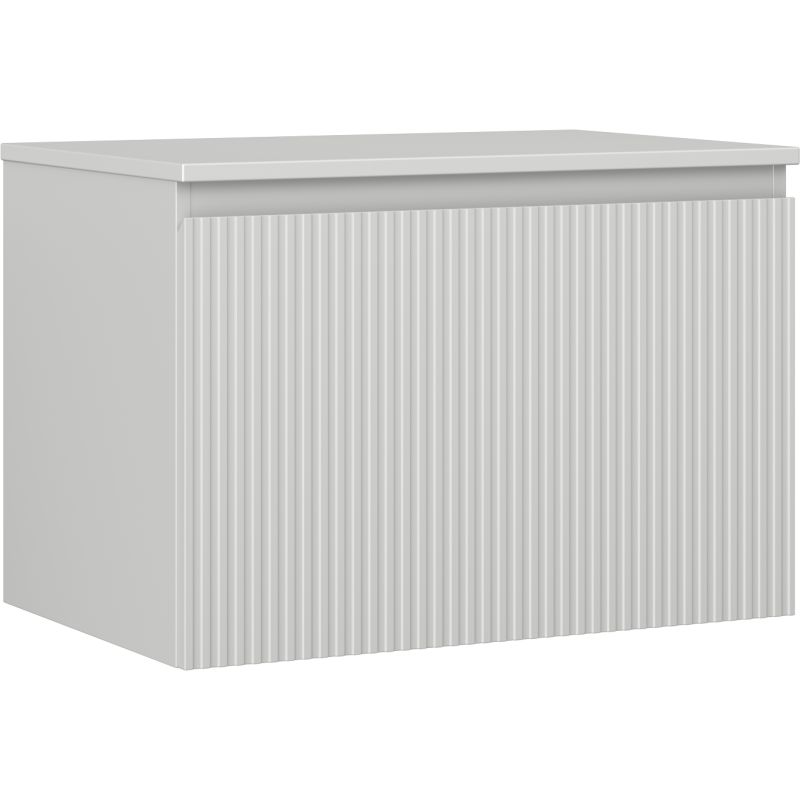 Mexen Rivel Waschtischunterschrank 70 cm mit Platte, 1 Schublade, gerillt, graumatt - 91A20-07047-1-BFC62