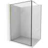 Mexen Kioto Duschwand Walk-in 100 x 200 cm, schwarzer Rahmen 8 mm, gold - 800-100-101-50-70
