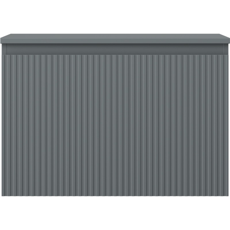Mexen Rivel Badezimmerschrank unter Waschbecken 70 cm mit Arbeitsplatte, 1 Schublade, geriffelt, Graphit matt
