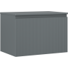 Mexen Rivel Badezimmerschrank unter Waschbecken 70 cm mit Arbeitsplatte, 1 Schublade, geriffelt, Graphit matt