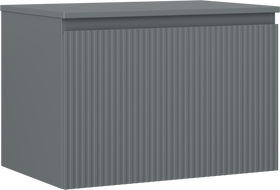 Mexen Rivel Badezimmerschrank 70 cm mit Arbeitsplatte, 1 Schublade, geriffelt, Graphit matt - 91A20-07047-1-BFC66