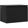 Mexen Rivel Badezimmerschrank 70 cm mit Platte, 1 Schublade, gerillt, schwarz matt - 91A20-07047-1-BFC71