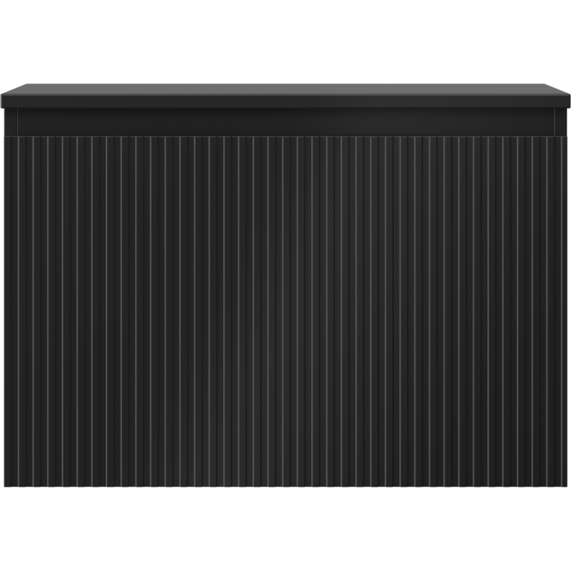 Mexen Rivel Badezimmerschrank 70 cm mit Platte, 1 Schublade, gerillt, schwarz matt - 91A20-07047-1-BFC71
